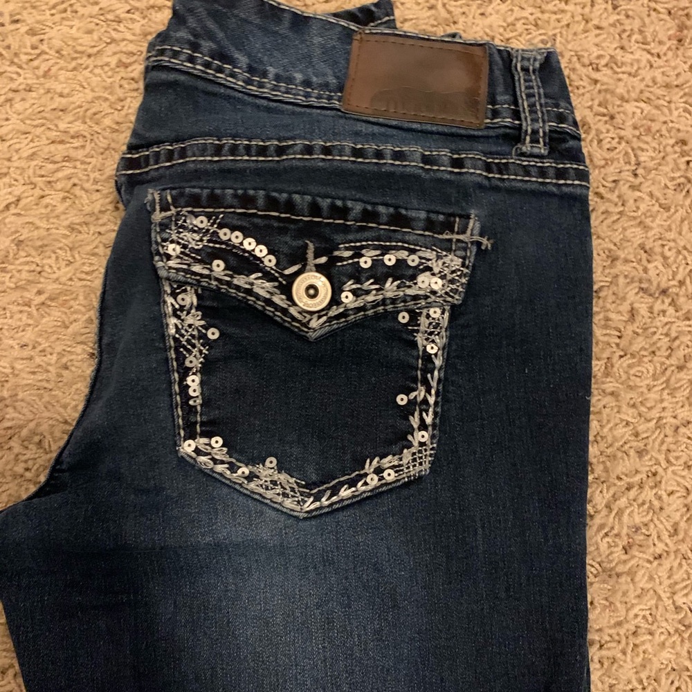 Maurice dark wash straight leg jeans